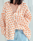 Musselin Bluse, Herzen, 5 Farben