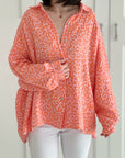 Leo Musselin Bluse, Regular, farbig