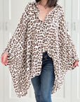 Musselin Bluse, Batwing, Oversize, Leo '25, Schoko