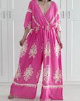 Jumpsuit, Vintage-Blumen, 2 Farben