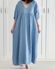 Musselin Kleid, Kurzarm, Classic, 9 Farben