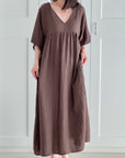 Musselin Kleid, Kurzarm, Classic, 9 Farben