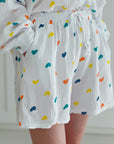 Musselin Shorts, bunte Herzen, 3 Farben