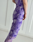 Schulterfreies Kleid, Lila