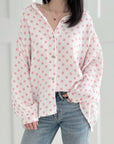 Musselin Bluse, Polka Dots, 6 Farben