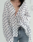 Musselin Bluse, Polka Dots, 6 Farben
