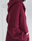 Bouclé Jacke, mit Kapuze, 4 Farben