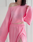 Musselin Cropped Bluse, 4 Farben
