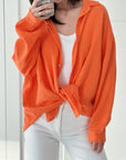 Musselin Bluse, regular, Orange