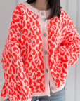Strickjacke, Neon-Leo