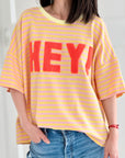 Sweat-T-Shirt, HEY-Streifen, 3 Farben