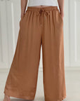 Wide-Leg Hose, Viskose, Camel