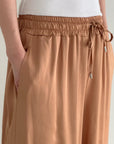 Wide-Leg Hose, Viskose, Camel