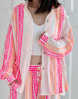 Musselin Bluse, Zickzack, 3 Farben