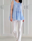 Musselin Boho-Top, Streifen, 4 Farben
