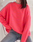 Longsleeve, Streifen, 7 Farben