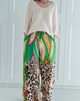 Seidige Hose, Leopard, 4 Farben