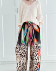 Seidige Hose, Leopard, 4 Farben