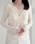 Longsleeve, Cashmere, Lace, 11 Farben