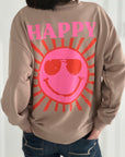 Sweatshirt, Happy, 4 Farben