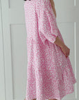 Leo Musselin Tunika, Oversize, Rosa
