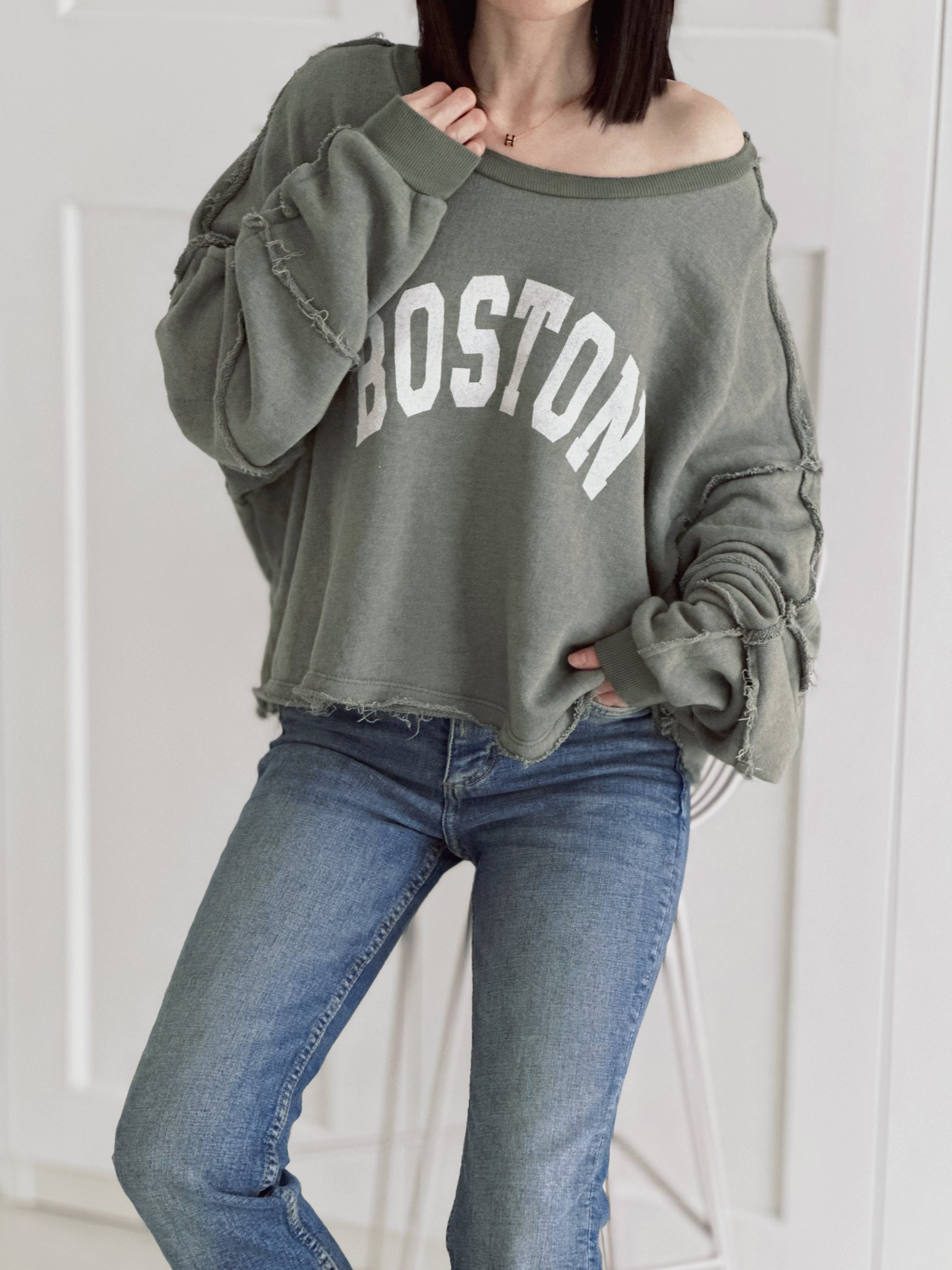 Sweatshirt, Boston, Regular-Size