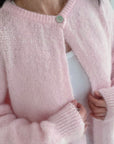 One-Button-Cardigan, Alpaka, 5 Farben
