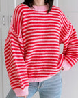 Pullover, Streifen, Kontrastkante, 5 Farben