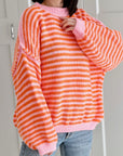 Pullover, Streifen, Kontrastkante, 5 Farben