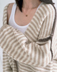Strickjacke, Kontrastkanten, 4 Farben