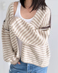 Strickjacke, Kontrastkanten, 4 Farben
