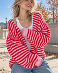 Strickjacke, Kontrastkanten, 4 Farben