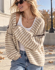 Strickjacke, Kontrastkanten, 4 Farben