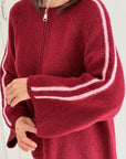 Strickjacke, Kontrastlinie, 5 Farben