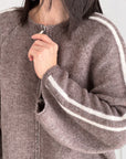 Strickjacke, Kontrastlinie, 5 Farben