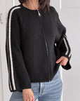 Strickjacke, Kontrastlinie, 5 Farben