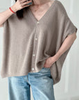 Strickweste, Alpaka, Oversize, 7 Farben