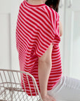 T-Shirt, Cap-Sleeves, Streifen, 4 Farben