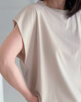 T-Shirt, Cap-Sleeves, Unifarbe, 4 Farben