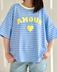 Sweat-T-Shirt, Amour, Streifen, 3 Farben