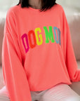 Sweatshirt, DOG MOM, colorful, Aprikose