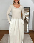 Seidiges Kleid, 4 Farben