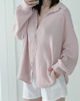 Musselin Bluse, regular, Babyrosa