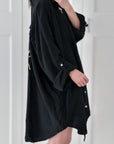 Musselin Bluse, oversize, Auge