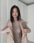 Bouclé Revers Weste, 2 Farben