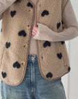 Teddyweste, Herzchen, 3 Farben
