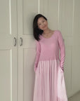 Seidiges Kleid, 4 Farben
