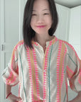 Boho Bluse, 7/8-Ärmel, 2 Farben