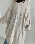 Musselin Bluse, oversize, Engelsflügel, Beige