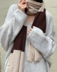 Cashmere Blend, Schal, Braun